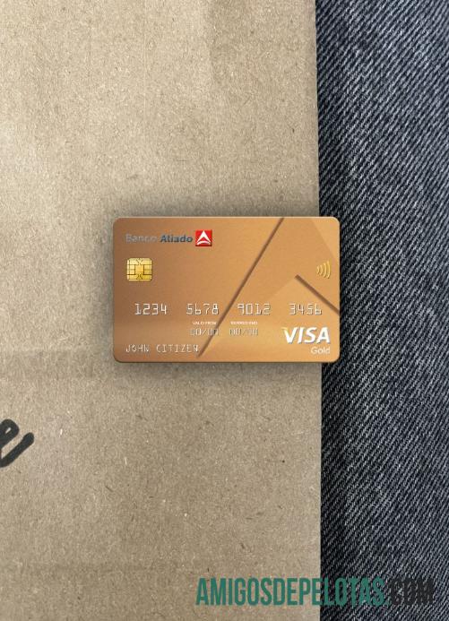 Panama Banco Aliado Bank Visa Gold Card Photolook Front exemplo